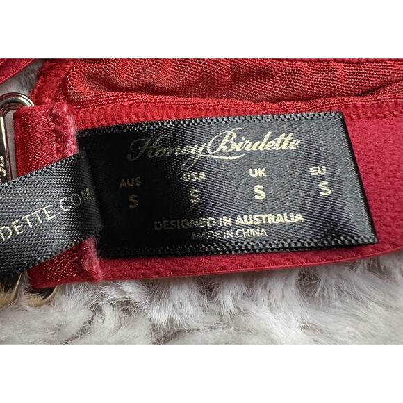 Honey Birdette SAMANTHA❤️ Red & Gold Bralette Small - Picture 5 of 5